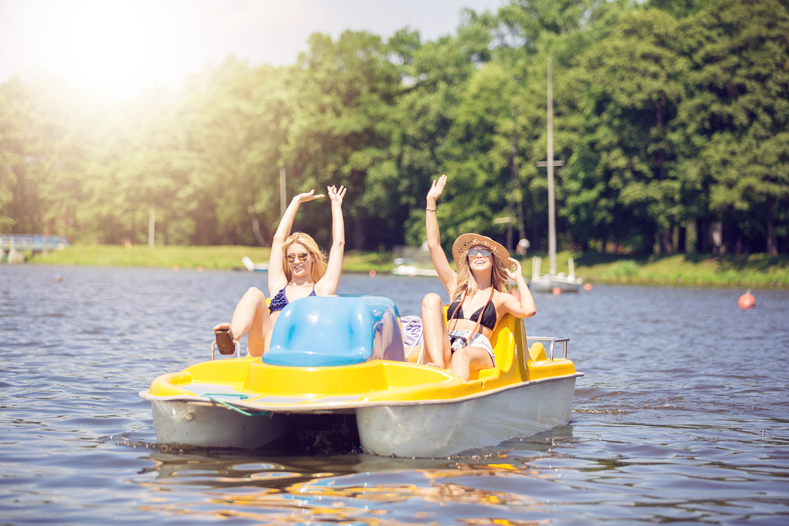 Pedal boat lake