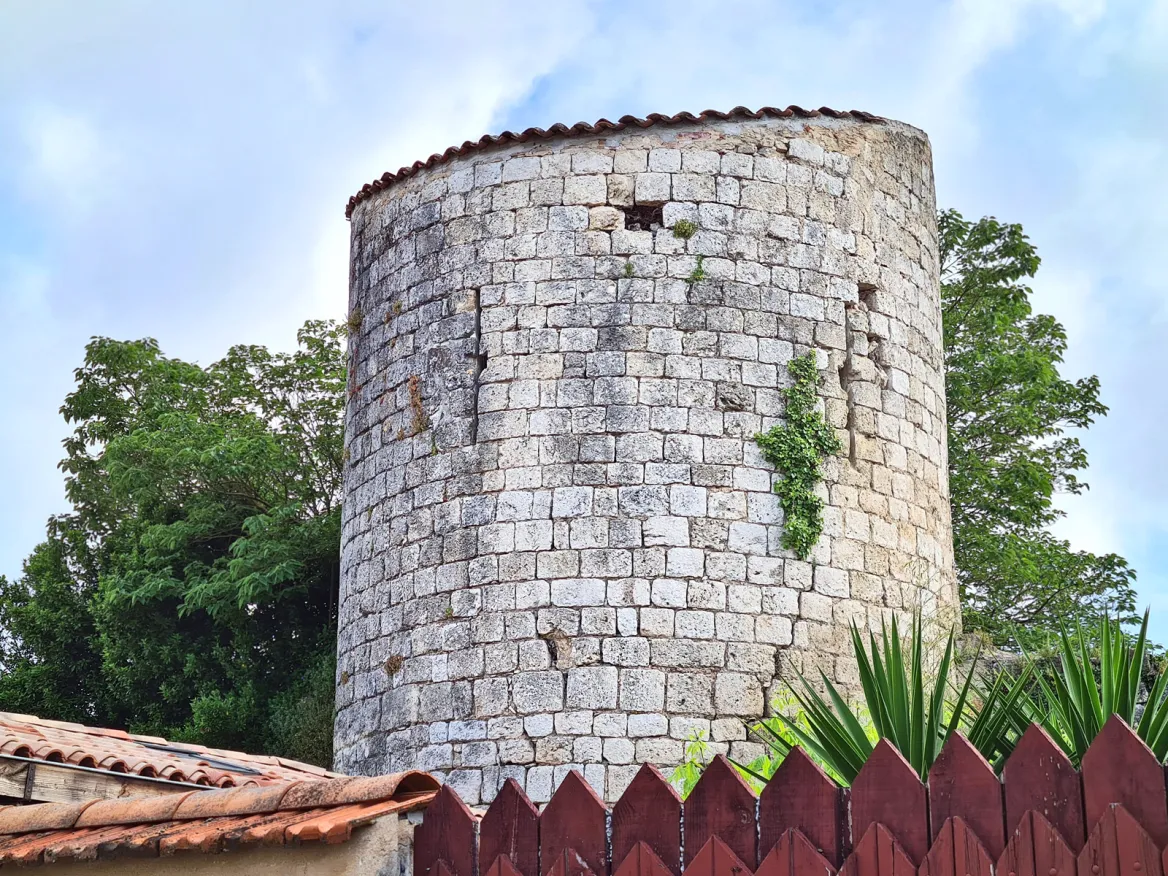Remains of the tower leveled with the edge of the sword