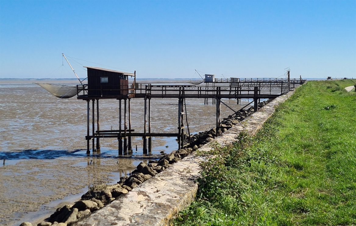 Randonnée en Médoc Le Port pittoresque de Talais, ses cabanes