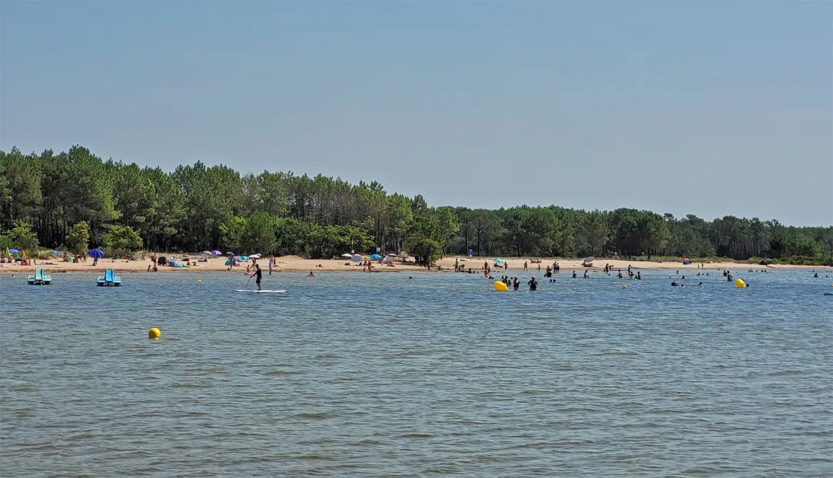 Swimming in Lake Hourtin