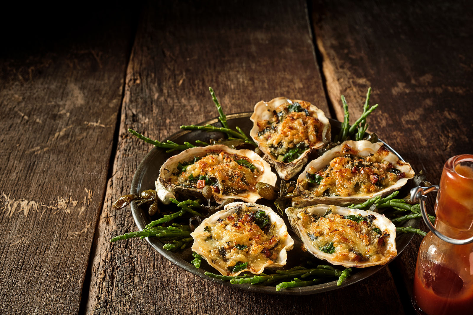 Huitres gratinées