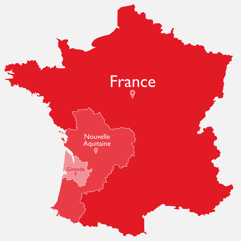 Présentation 84+ imagen bordeaux sur la carte de france - fr ...