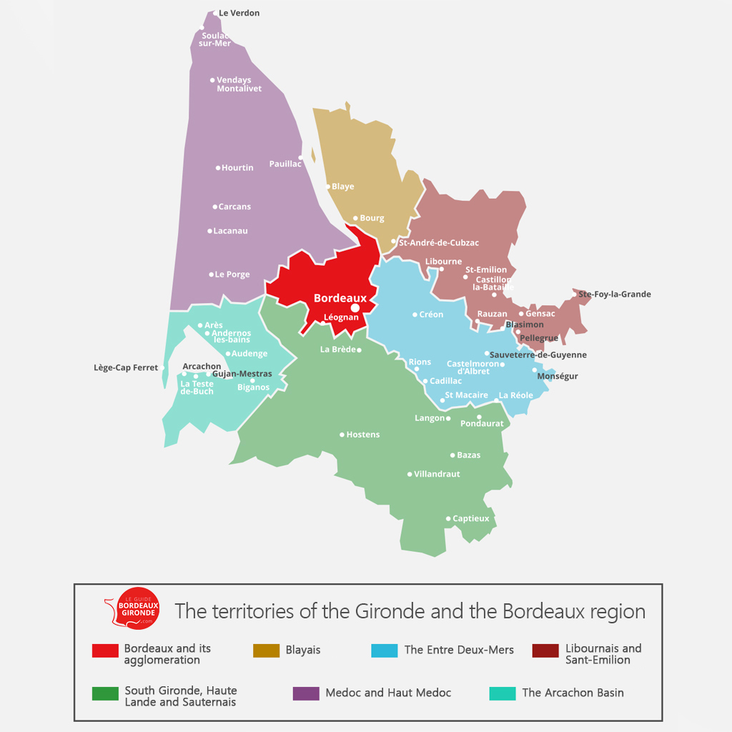 map of the Bordeaux territory